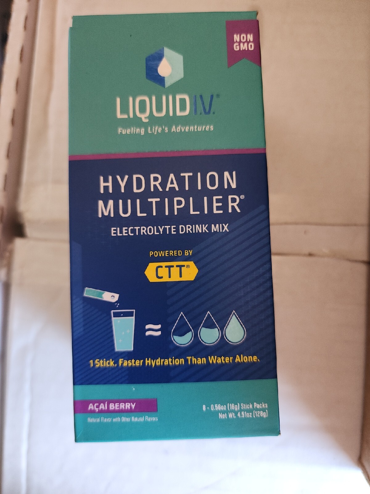 Liquid I.V. Hydration Multiplier Packets Acai Berry Flavor 8ct Sticks(L5).