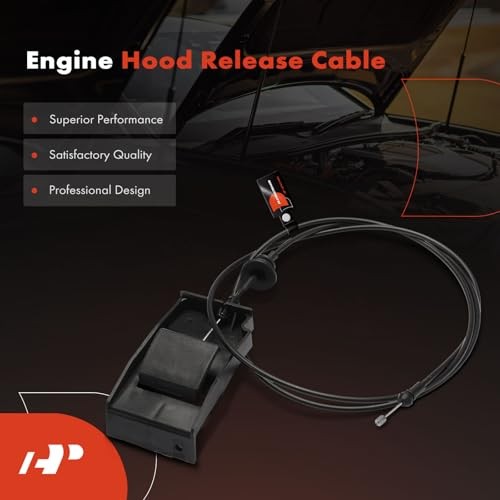 72 inch Front Hood Latch Release Cable with Handle | Compatible with Nissan