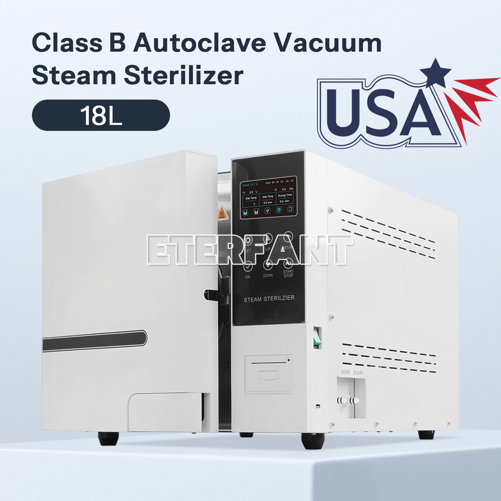 18L ClassN/B Dental Medical Autoclave Steam Sterilizer with Drying Function