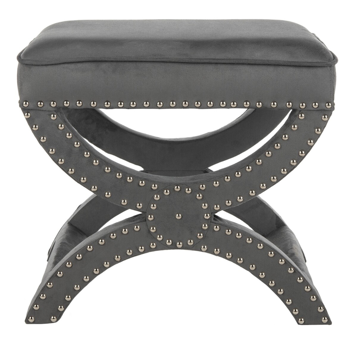 Safavieh Mystic Ottoman Silver Nail Heads, Reduced Price 2172701520 MCR4645E