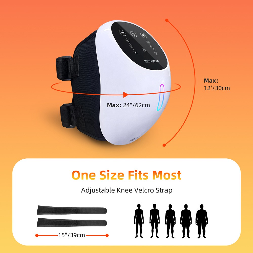 Wireless Knee Wrap Massager Red Light Therapy Multiple Mode for Stiffness Relief