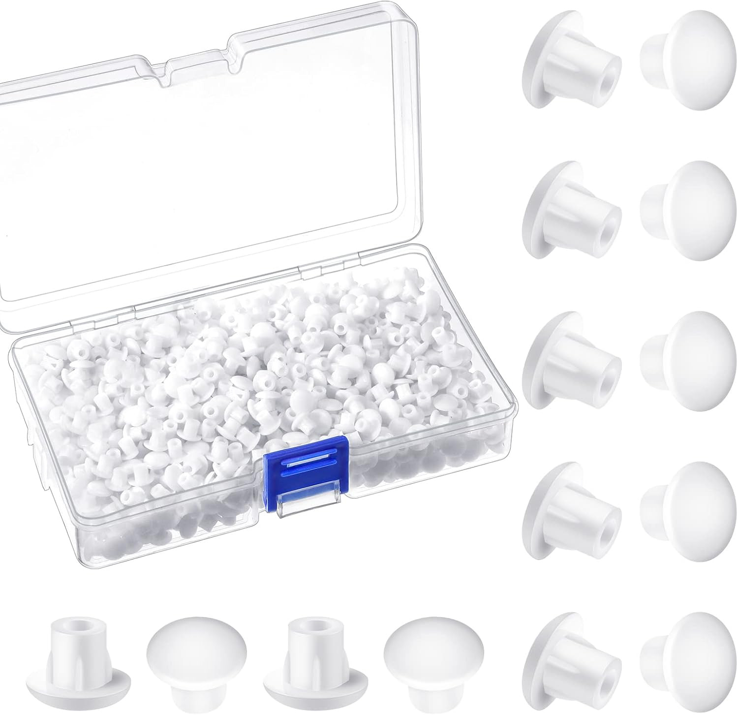 1500 Pieces 3/16" Plastic Plugs for Round Hole, Shelf Cap Cabinet Hole Cover Cup