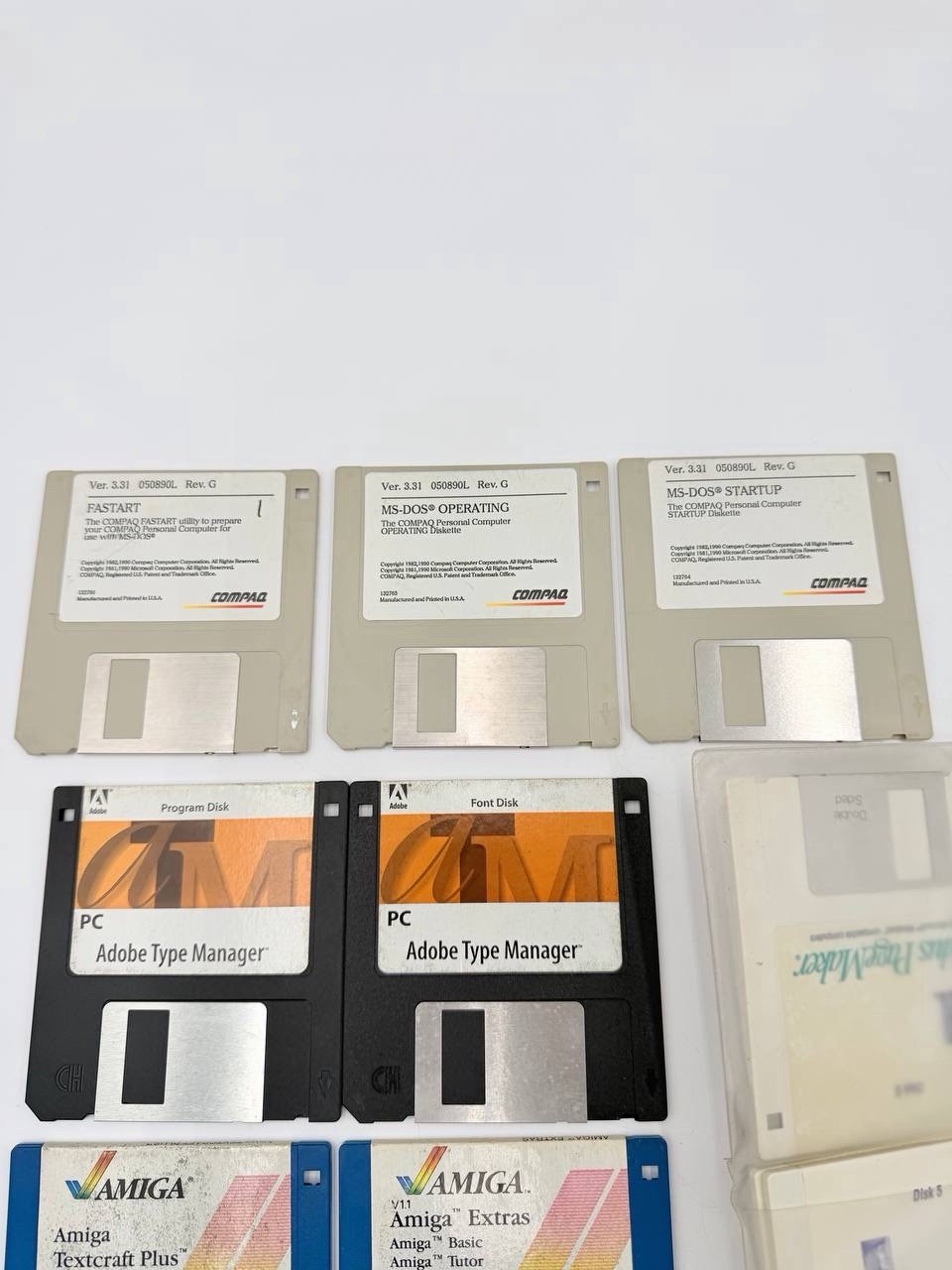 Vintage 3.5 Floppy Disk Lot Adobe Aldus PageMaker Amiga MS-DOS PFS 15 Disks