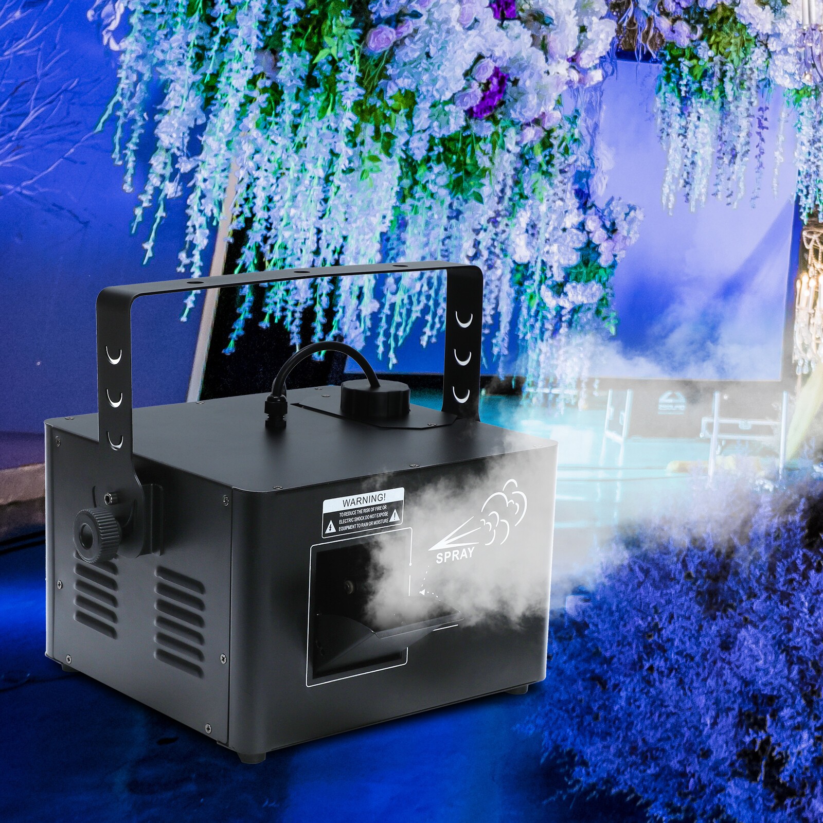 DMX Low Profile Hazer Haze Smoke Fog Machine Theater DJ Stage Effect & RC 1500W