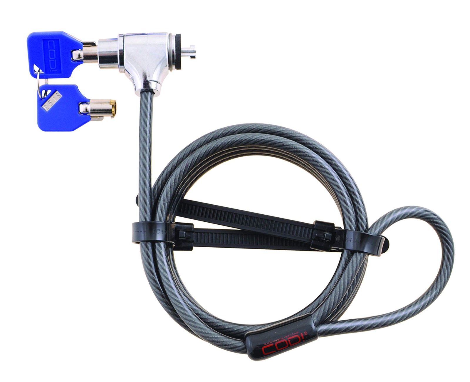 Key Cable Lock Black Integrated Security Solution Laptops Desktops Monitors