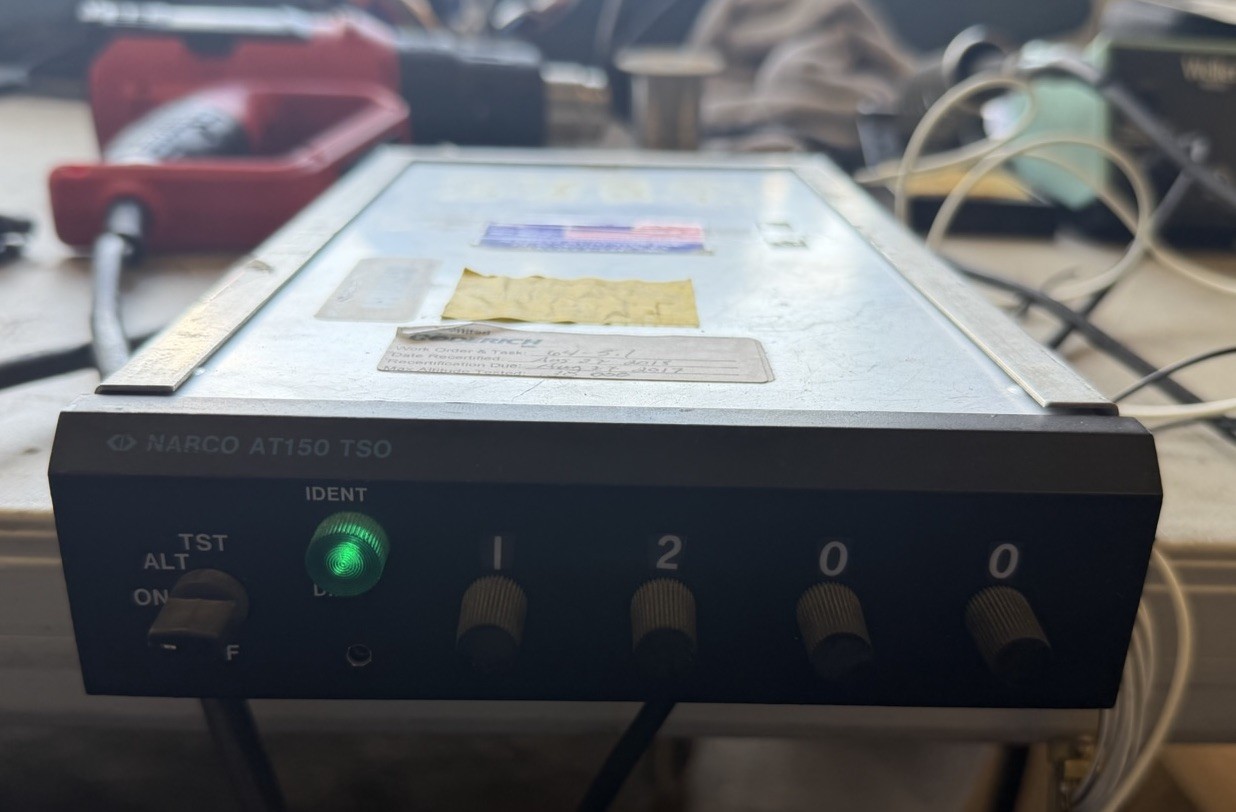 Narco AT150 Transponder - Removed Working. Rack And Harness Included