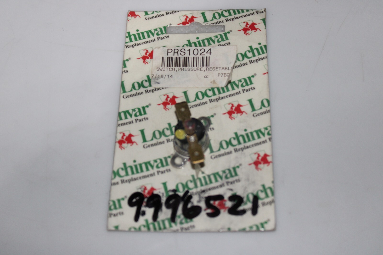 NOS Lochinvar PRS1024 resettable pressure switch