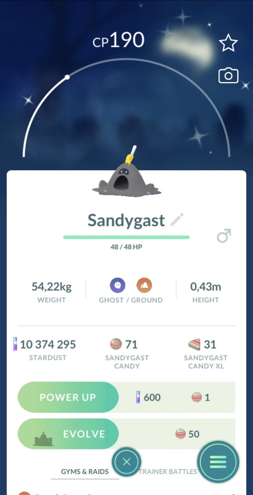 Shiny Sandygast ✨Pokemon Trade Go ✨