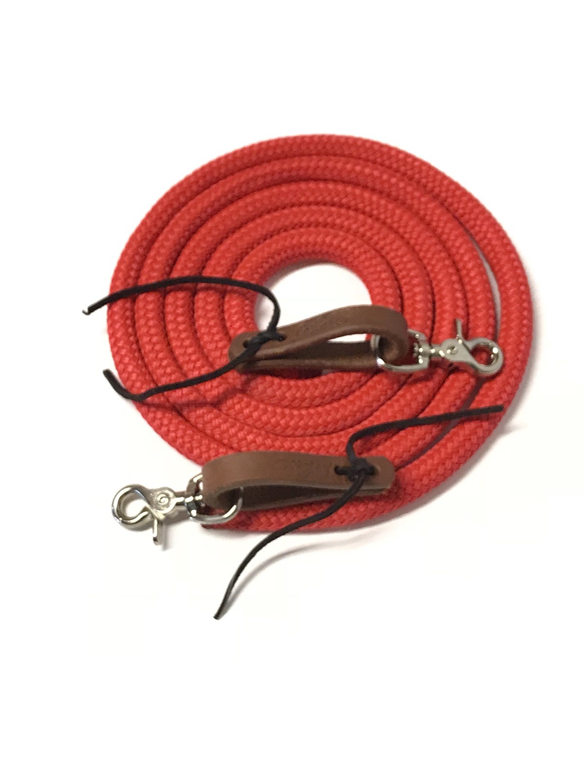 yacht rope reins with water loops and trigger snaps, roping reins