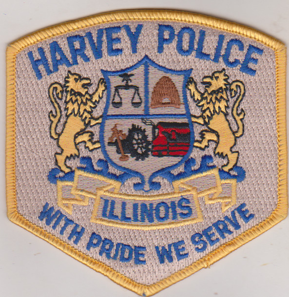 Harvey IL Police non shield shape patch shipped from Australia