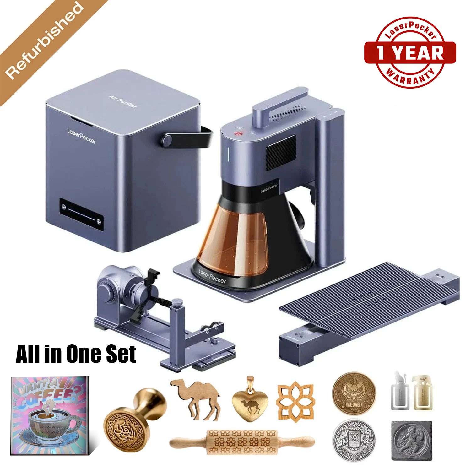 Refurbished LaserPecker LP5 20W Fiber Laser Engraver Cutter With Air Purifier