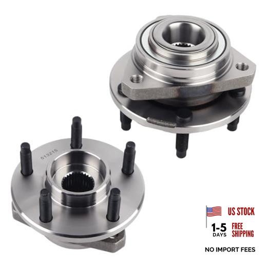 513215 Pair Front Wheel Bearing and Hub Assembly fit for 2004-2007 Chevy