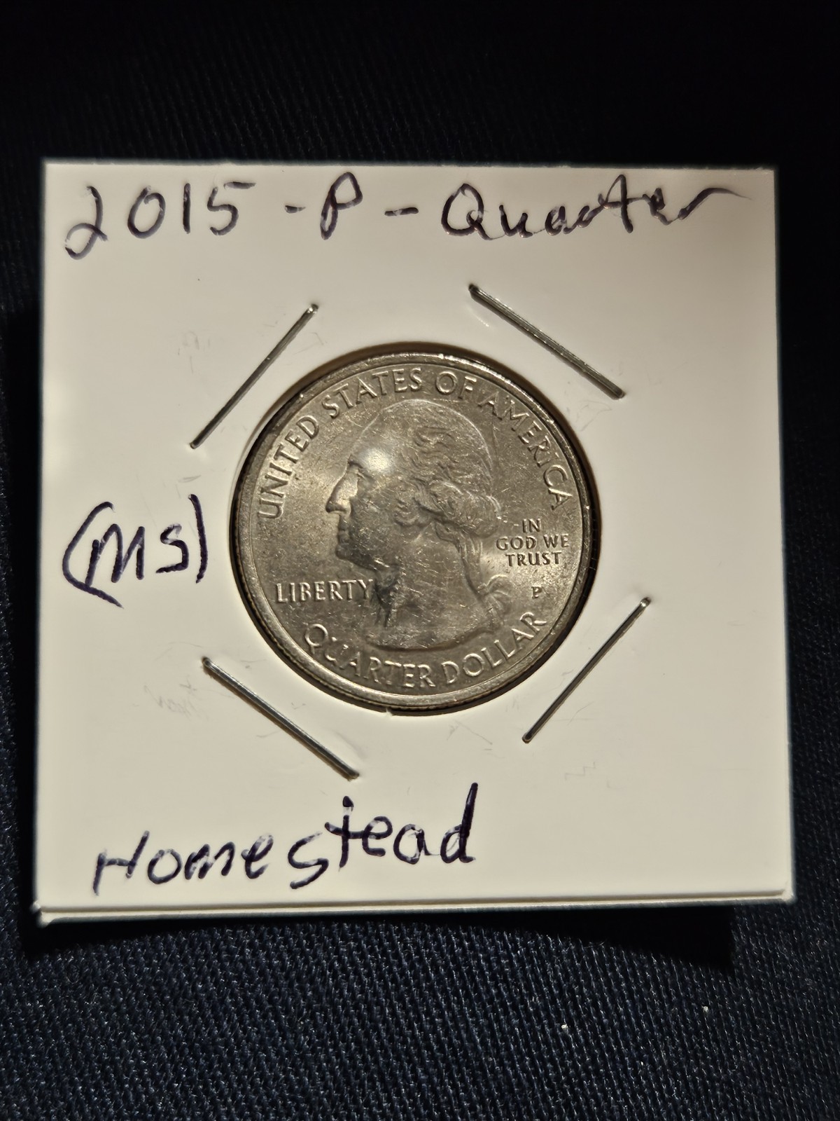 2015 P Washington Homestand Nebraska Quarter Copper-Nickel Plated Copper