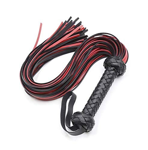 Leather Red Whip 30" Riding Horse Whip  Equestrian Horse Flogger Whip  Red Ho...