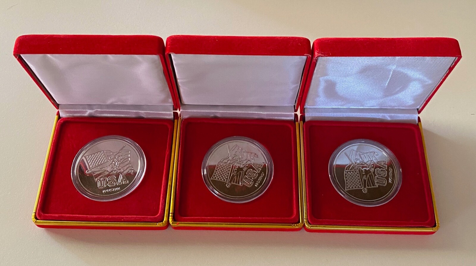 3 42mm Coins for Coin Magic Tricks_Will attract to a Magnet.