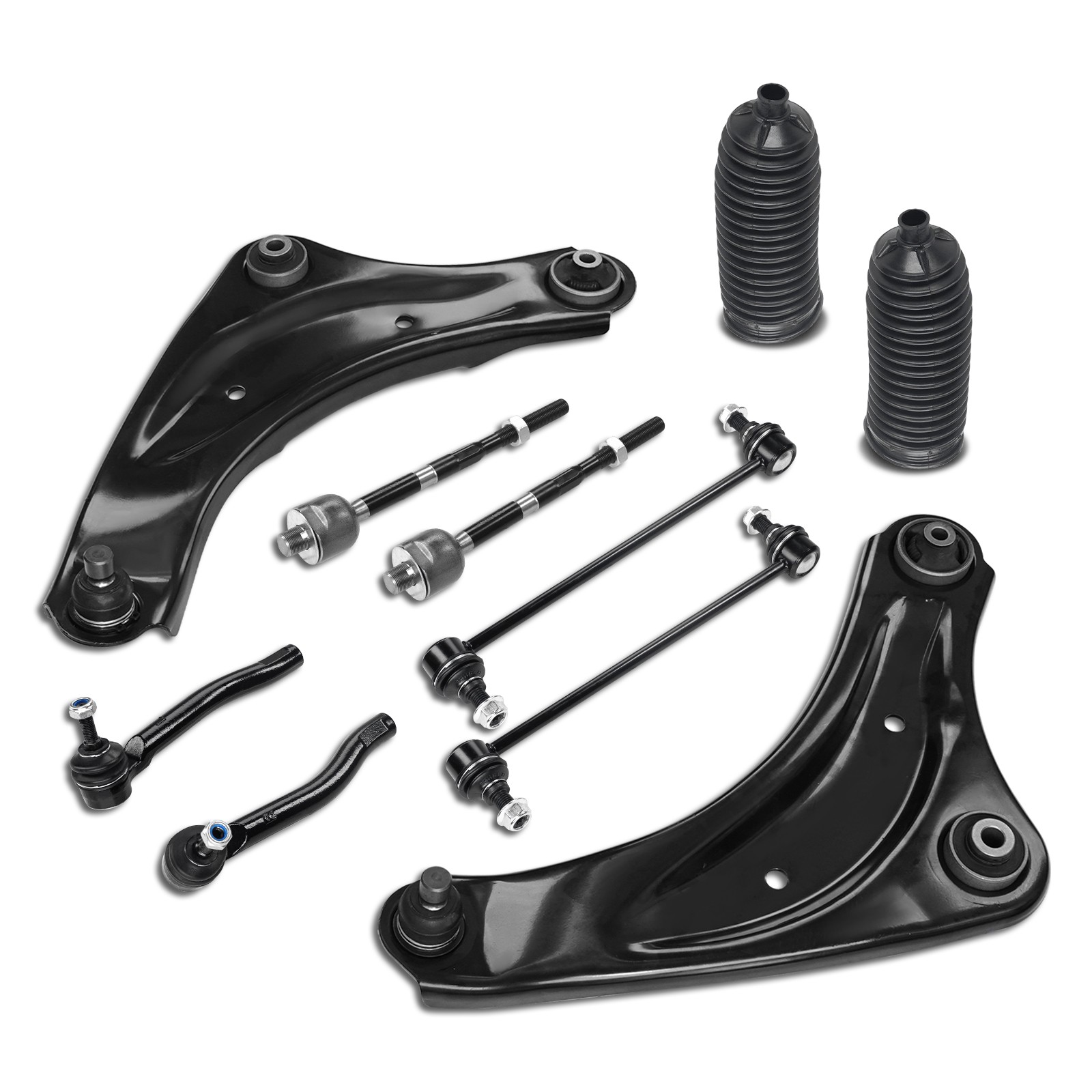 Front Control Arm Tie Rod Sway Bar Link Steering Suspension Kit Set for Juke