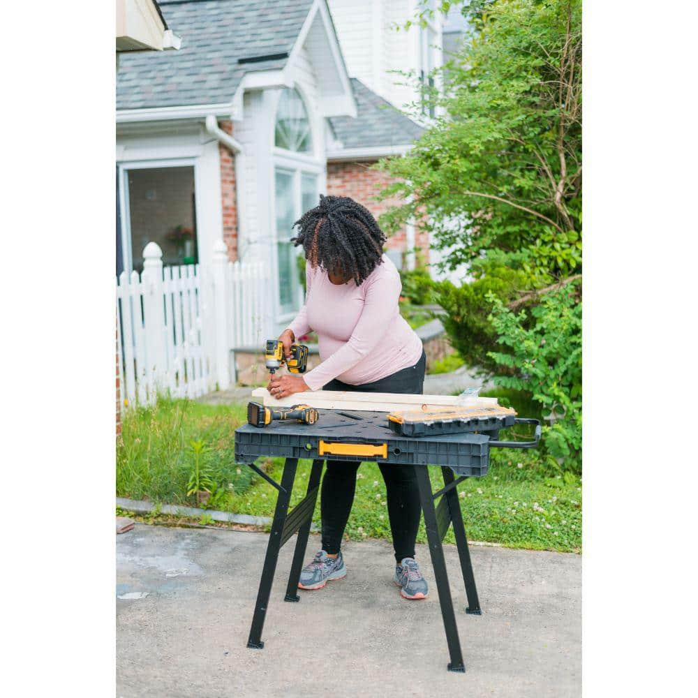dewalt workbench folding table lightweight sturdy large surface work portable