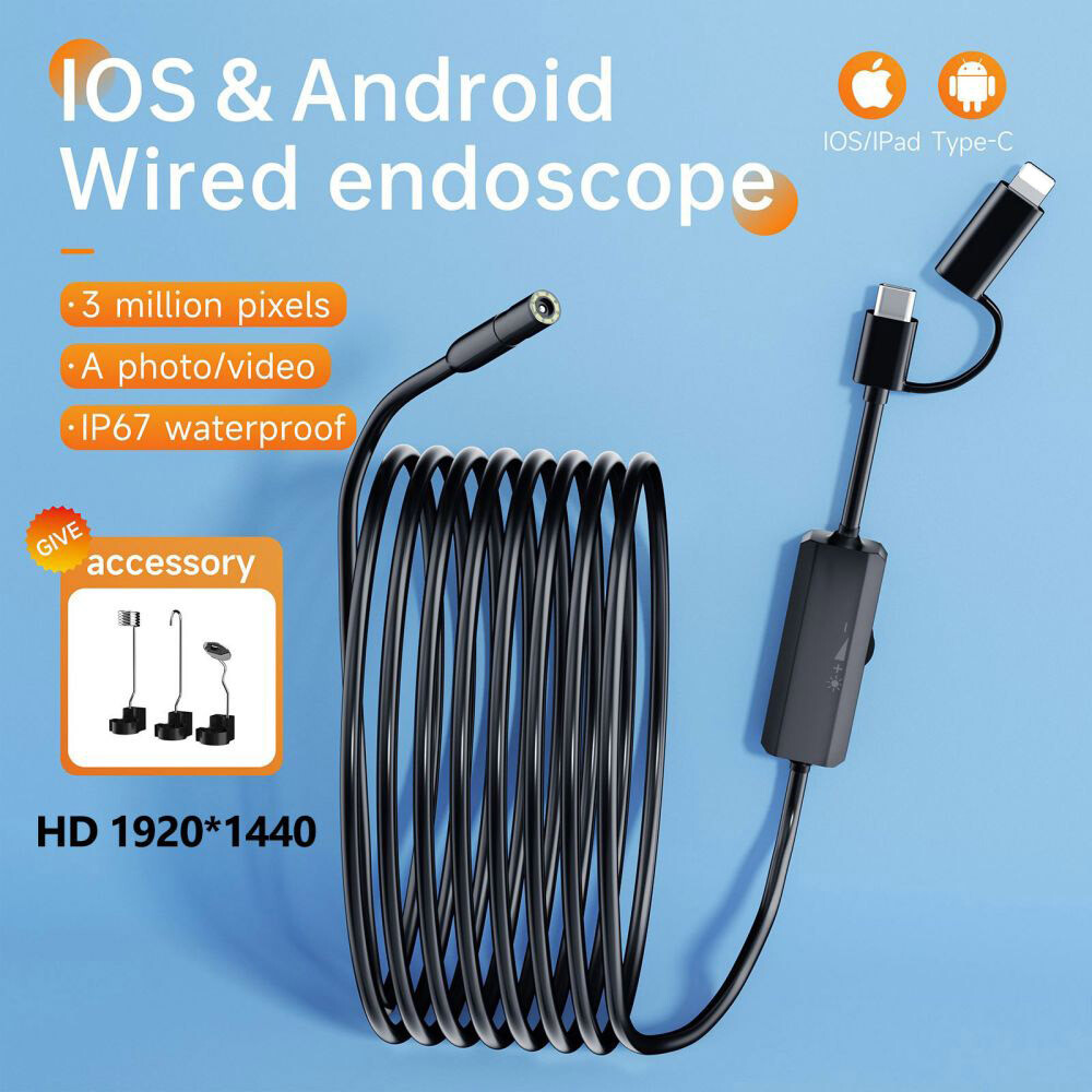10M/5M/16.4ft Endoscope Borescope Snake Inspection Camera for Android iPhone 16