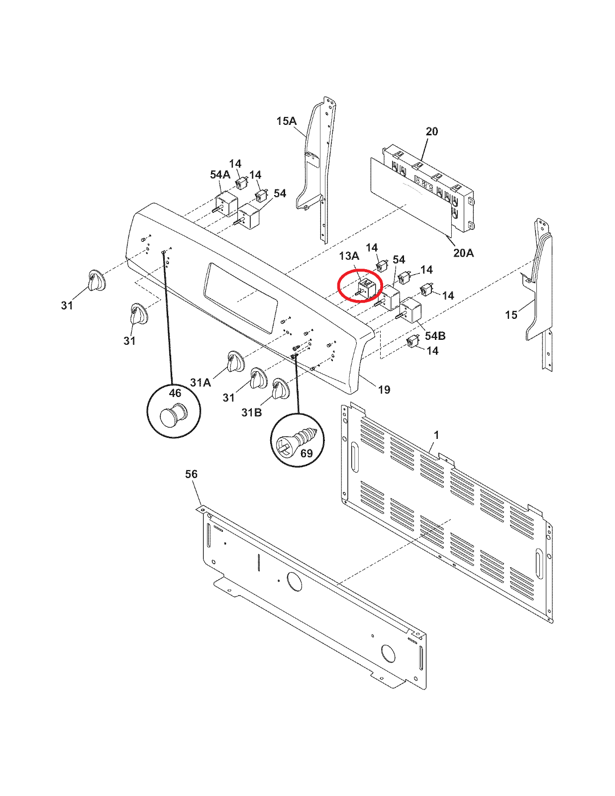 Genuine KENMORE Range Oven, Infinite Switch # 316238200