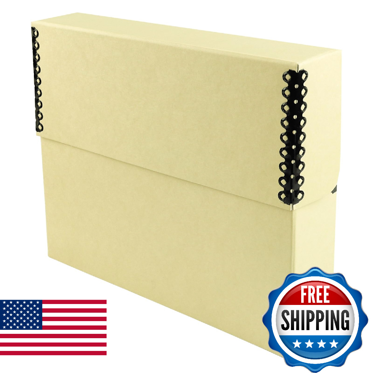 Lineco Archival Document Storage Metal Edge Acid-Free Tan Boxboard Organize And