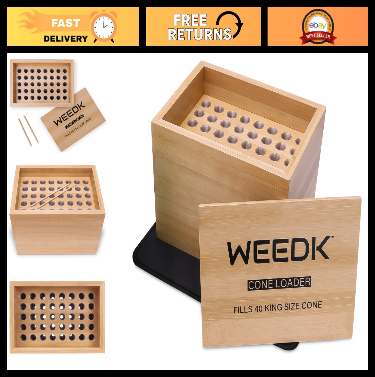 Efficient Cone Filler Machine for 40 King Size Pre-Rolls | Fast Bump Box Tool