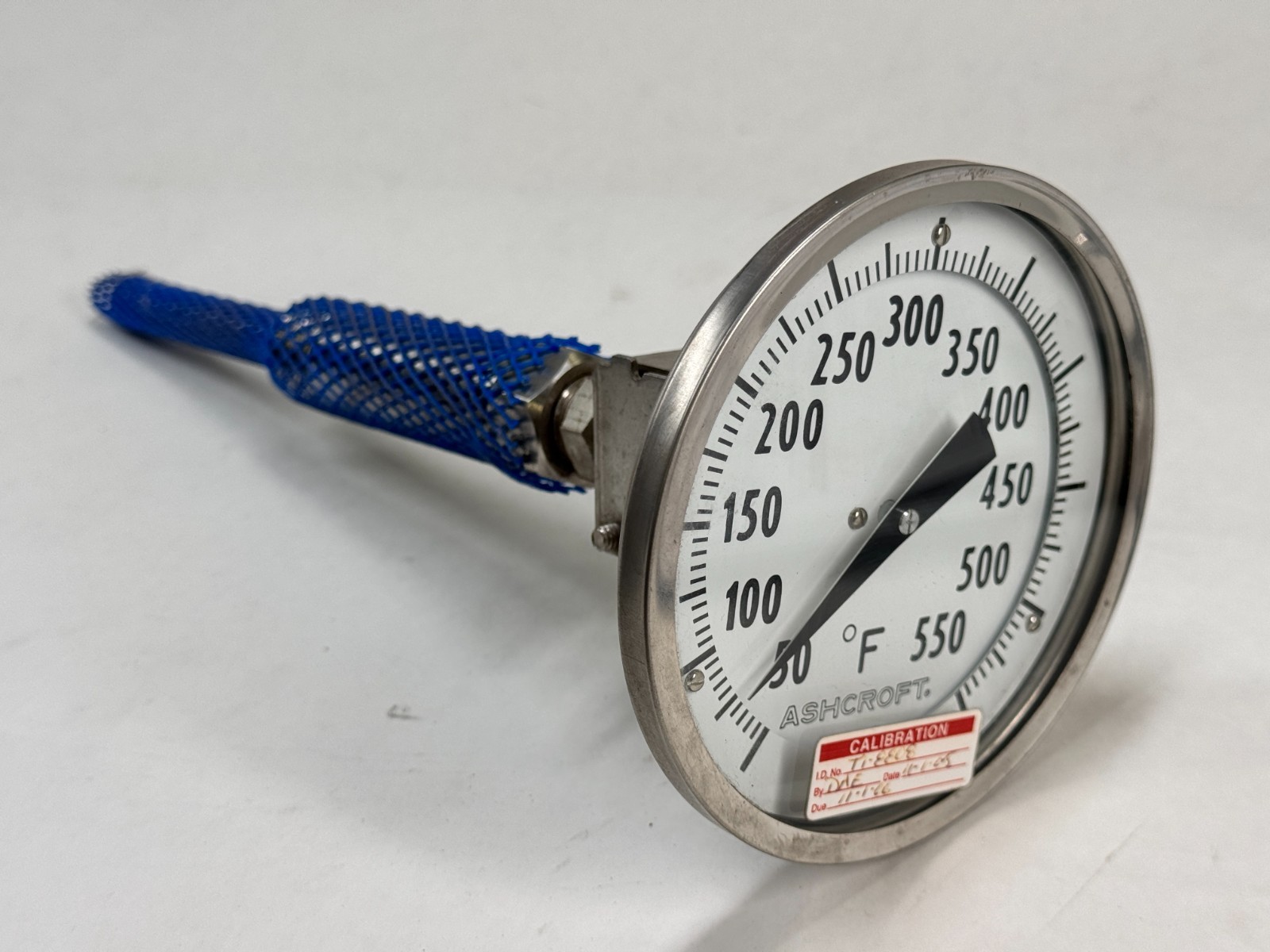 ASHCROFT Adjustable Angle Thermometer, 0-550F, 5" Face, 4-1/2" Stem, 3/4" NPT