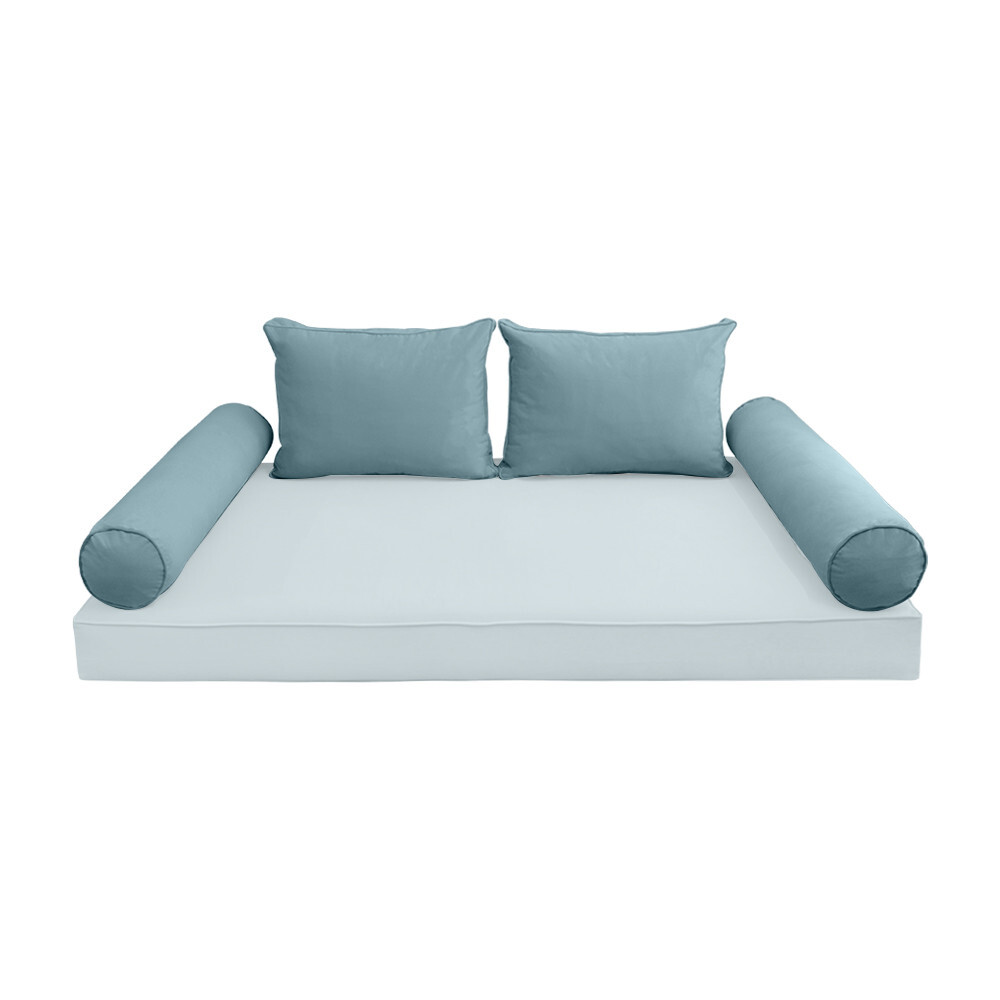 COVER ONLY Model V1 Twin Velvet Same Pipe Indoor Daybed Cushion Bolster - AD355