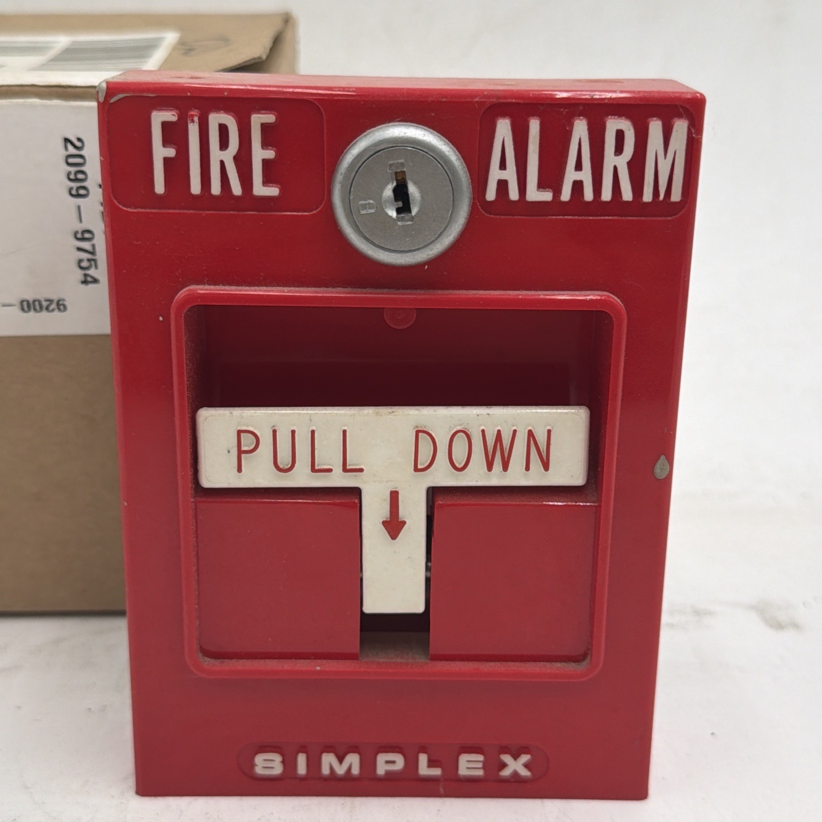 Simplex 2099-9754 Fire Alarm Pull Station "PULL DOWN" Pull Down