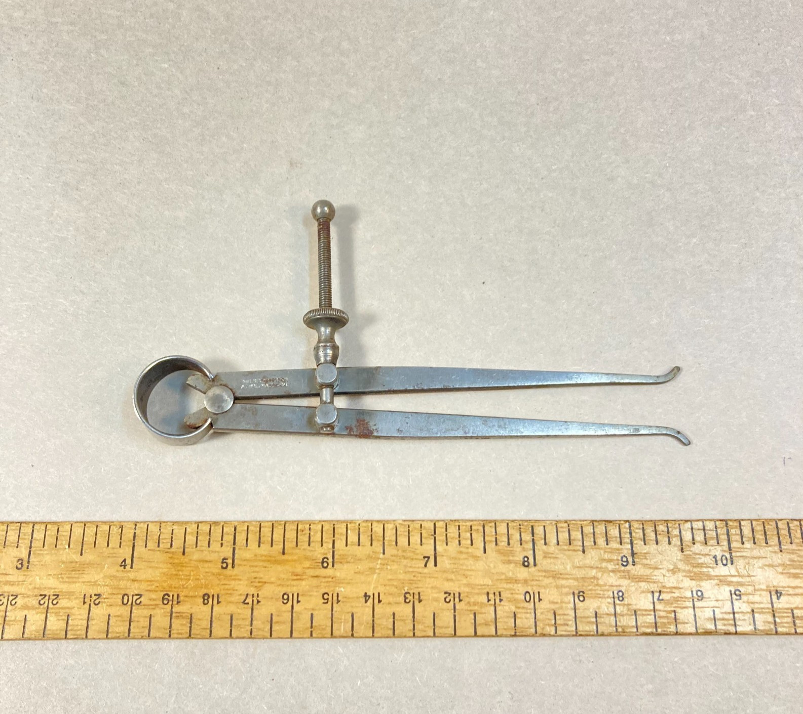 Starrett Inside Caliper Spring Joint 5 1/4" Flat Leg USA