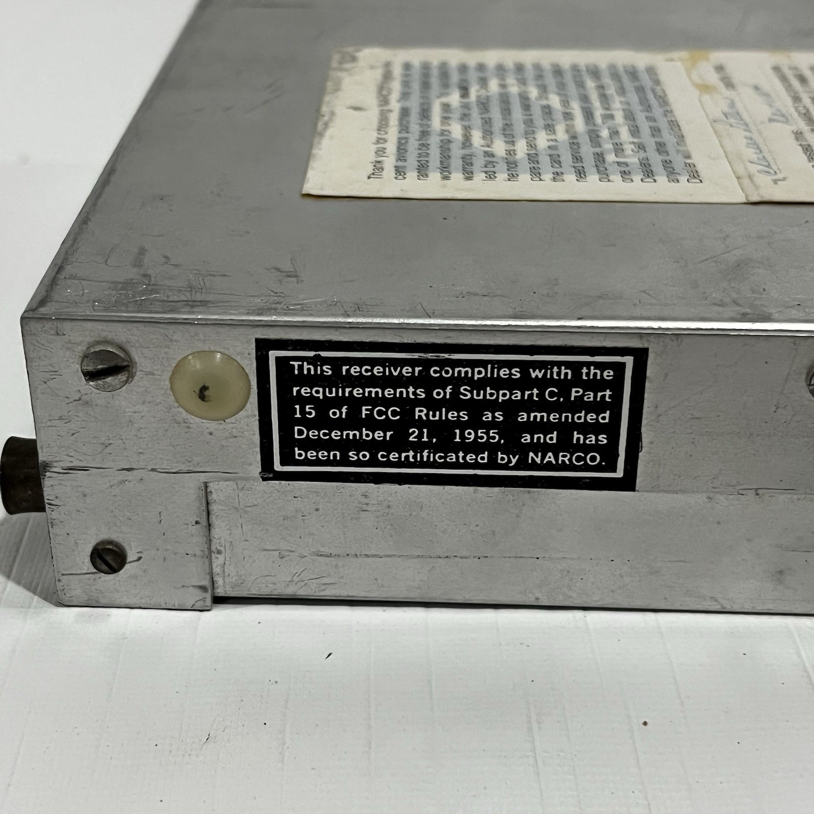 NARCO AVIONICS NAV 124 TSO NAVIGATION RECEIVER