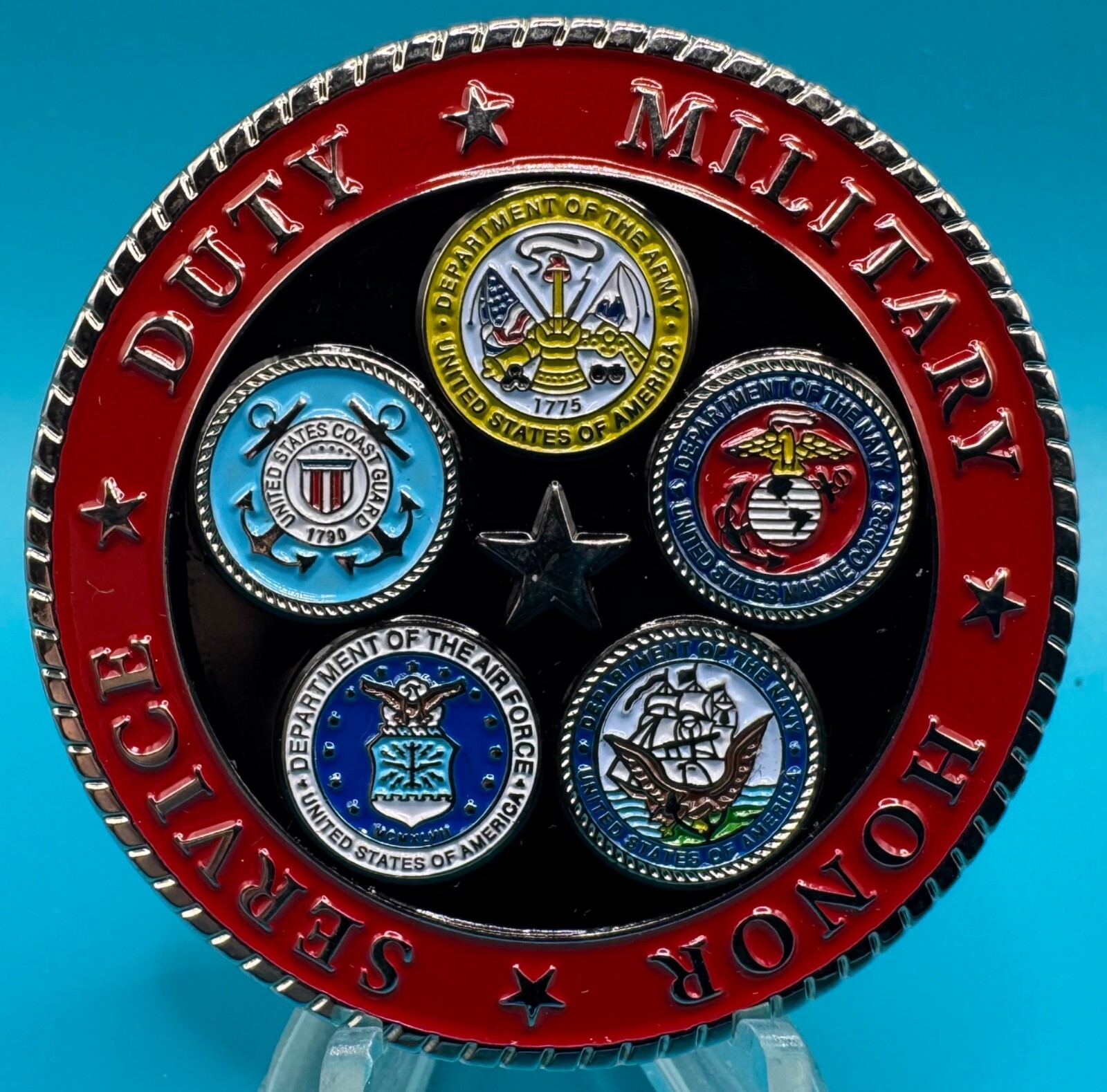 DRIFIRE Flame Salute to all Armed Services Awesome Military HTF Challenge Coin