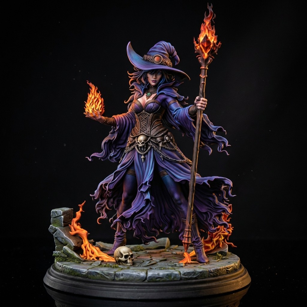 Dungeons & Dragons Playable Character Human Ravena - Wizard, Sorcerer, Warlock