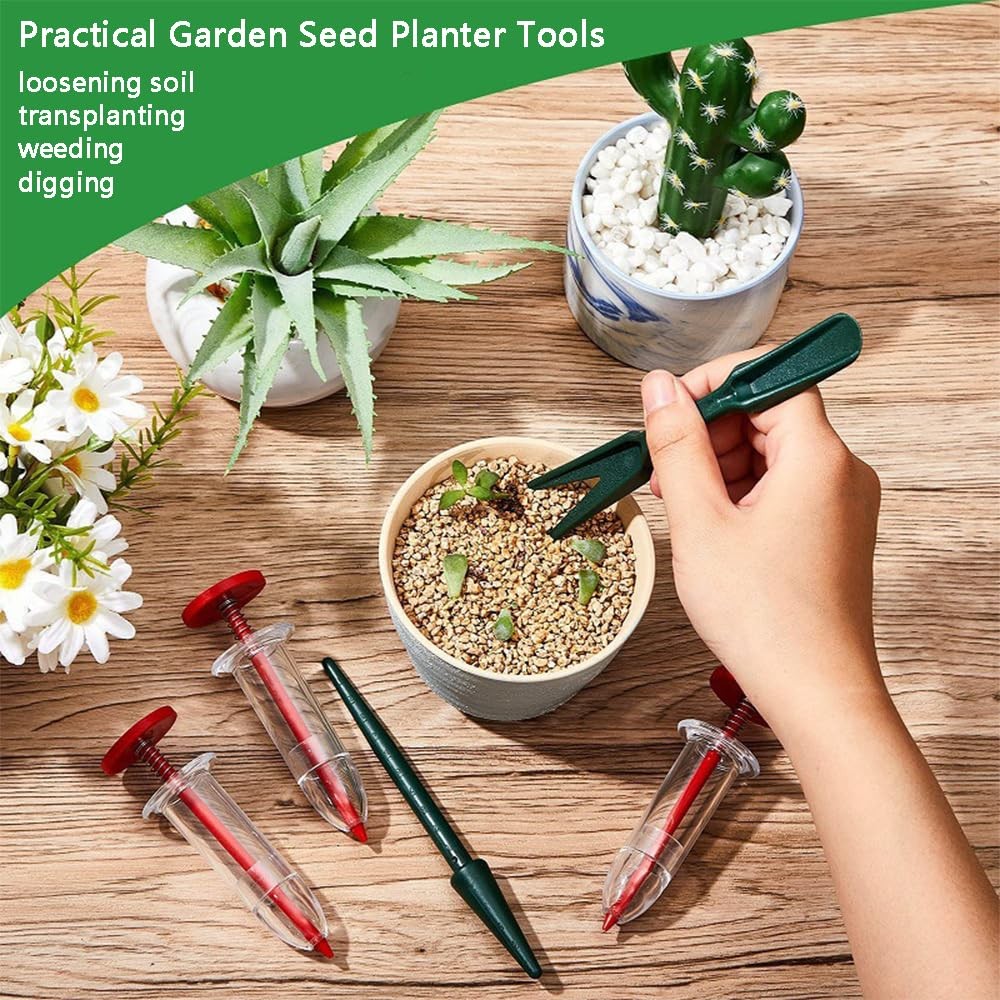 6 PCS Mini Seed Spreader Set, 2025 New Mini Sowing Seed Dispenser, Small Gard...