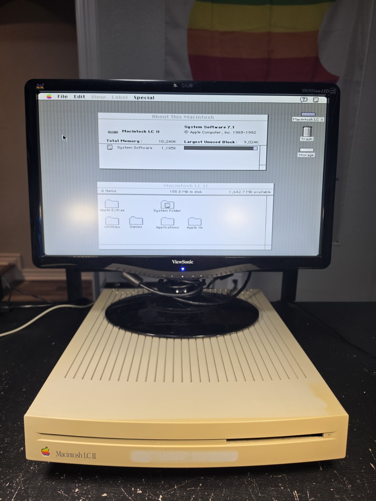 Vintage 1992 Apple Macintosh LC II Computer M1700 FULLY Recapped + BlueSCSI!