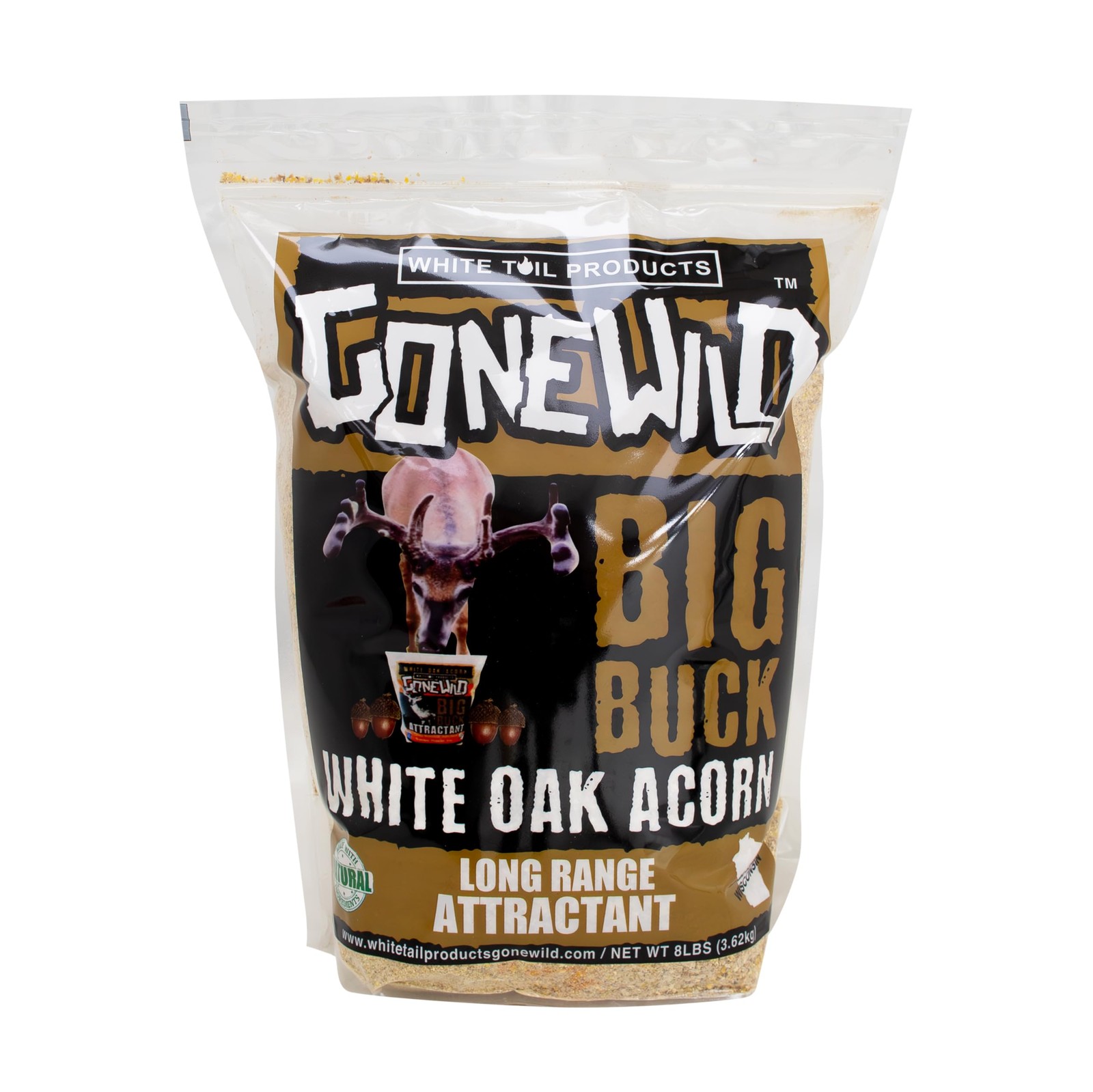 Whitetail Products Gone Wild, White Oak Acorn Powder Deer Standard, Brown