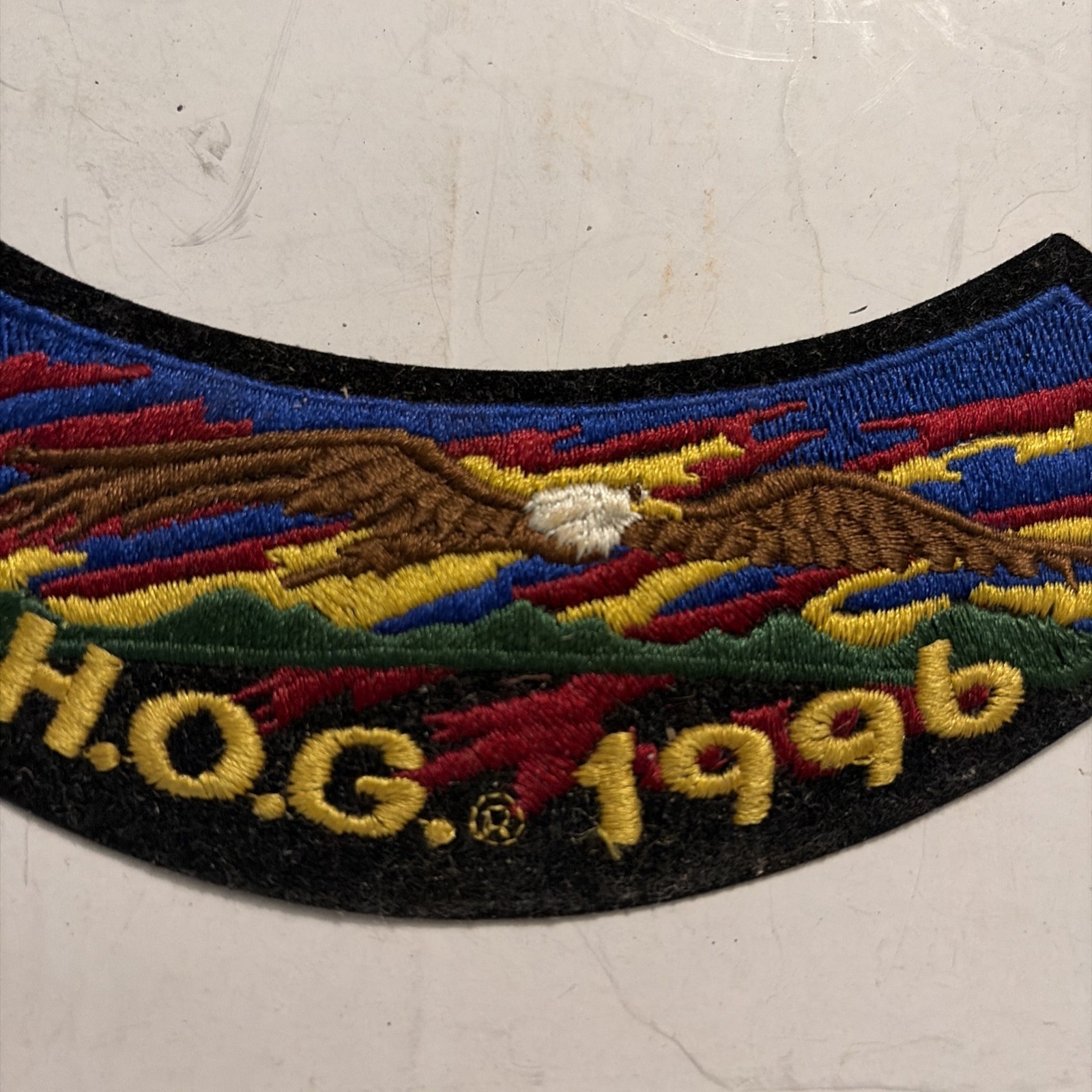 HARLEY DAVIDSON HOG 1996 Rocker PATCH HARLEY OWNERS GROUP Box1-11