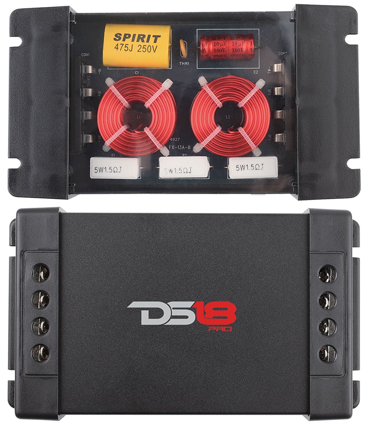 DS18 Pro-CFX Two Way Passive Car Stereo Audio 2 Pack Speaker/Tweeter Crossovers