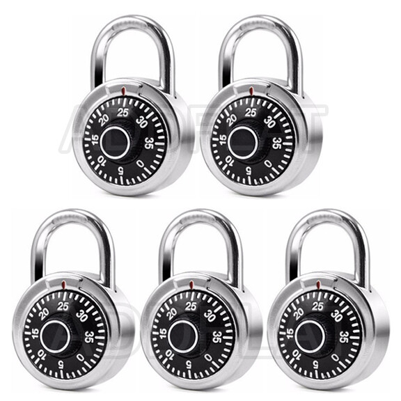 5x Combination Password 50mm Padlock gym locker 3-Dial Safe Code Dormitory Door