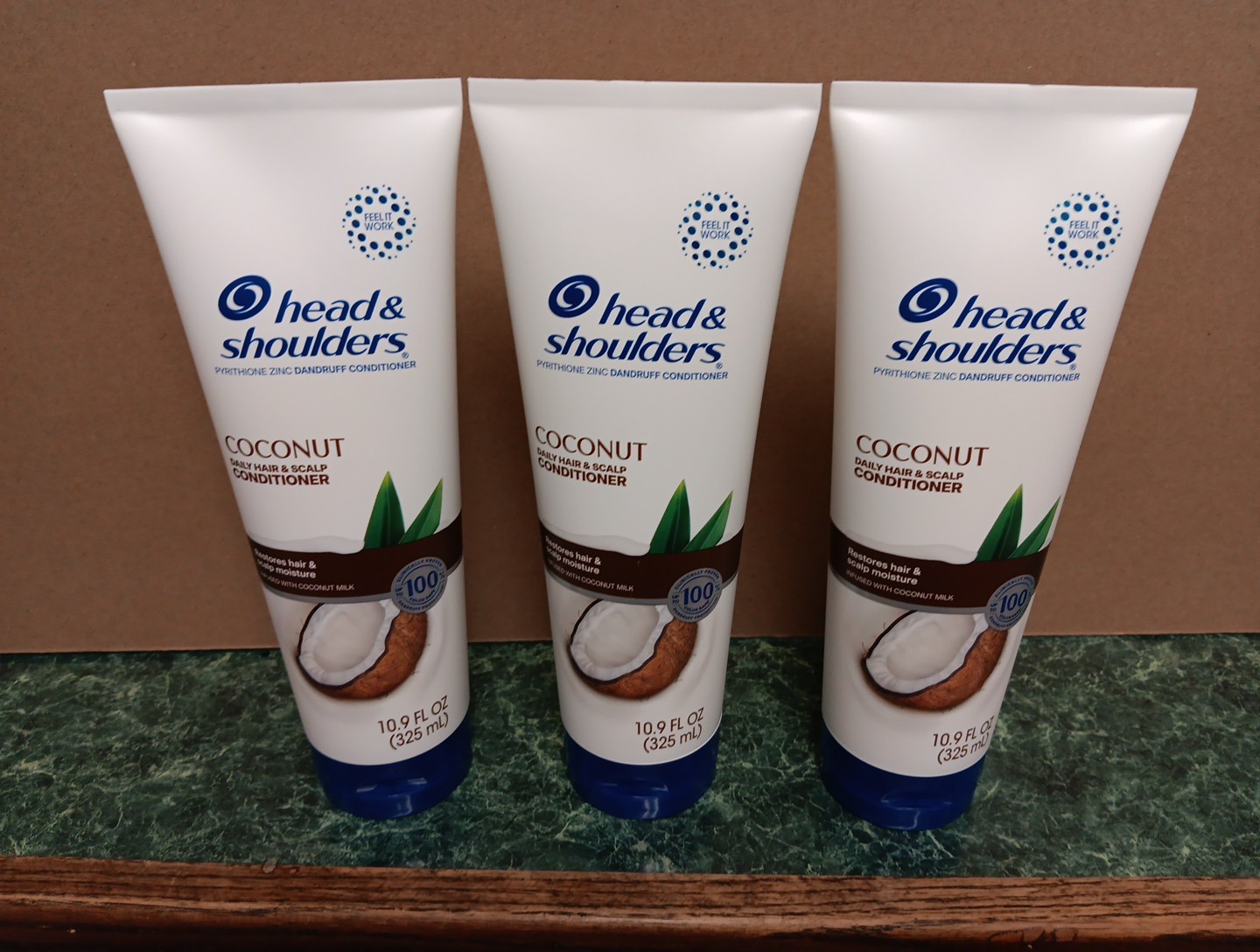 3 PACK Head and Shoulders Coconut Fresh Anti-Dandruff Conditioner 10.9 fl oz