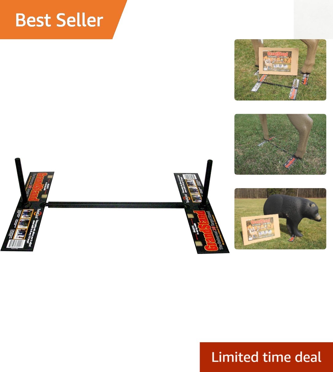 Portable 3D Archery Target Stand: Powder-Coated, Adjustable from 18.25" to 29"