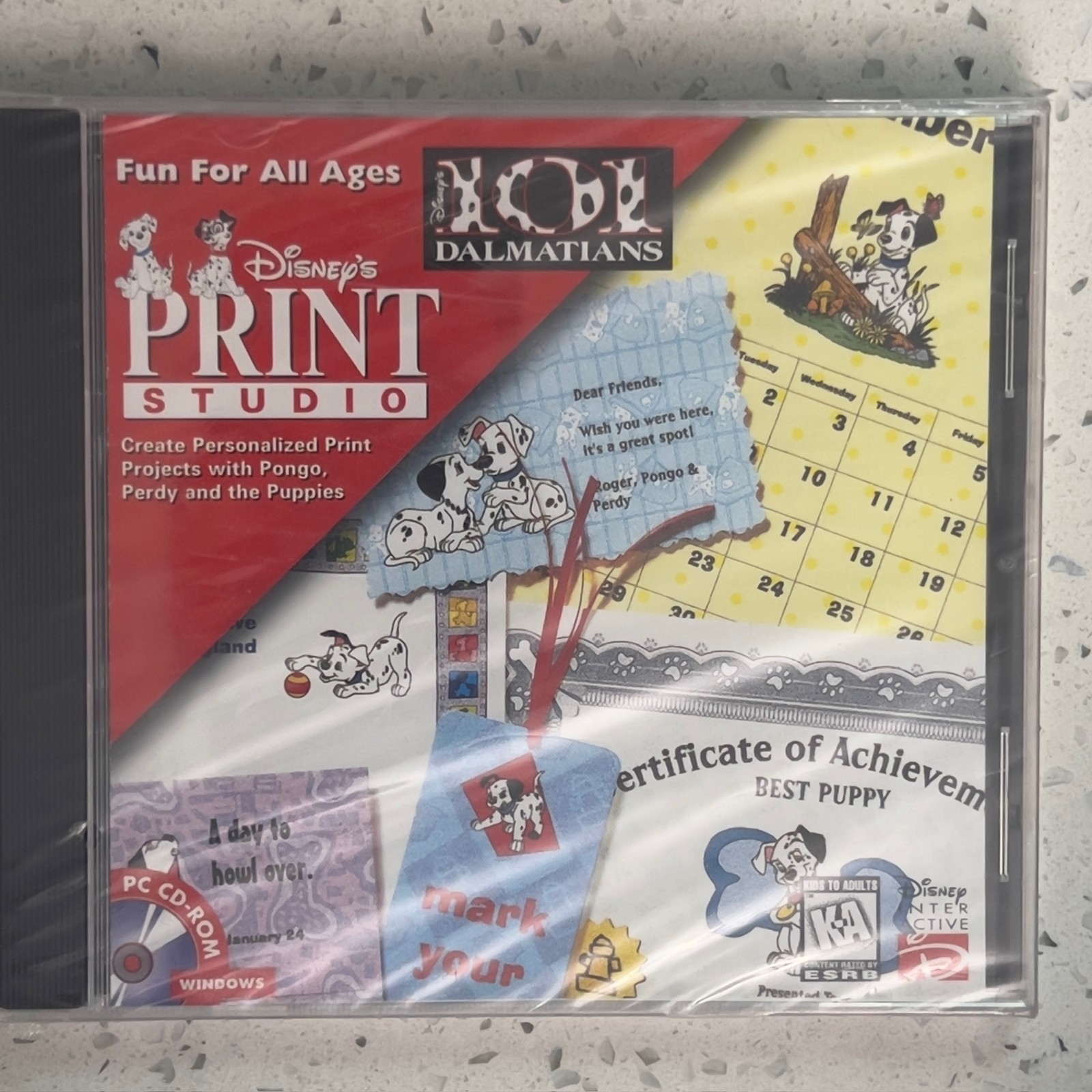 Disney's 101 Dalmatians Print Studio PC CD-ROM Windows 95/98/3.1 NEW SEALED