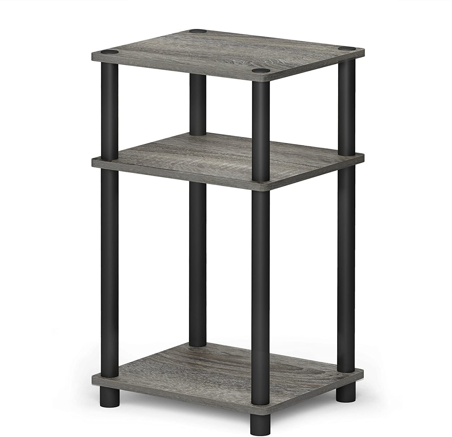 Side Table Night Stand for Small Spaces Coffee Tray Sofa with Plastic Poles