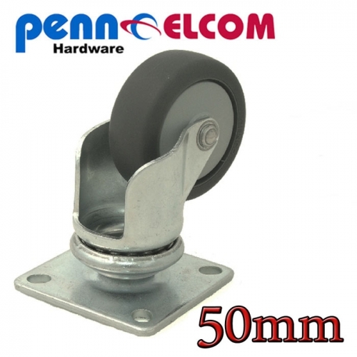 50mm Zinc Swivel Castor with Grey Wheel Flight Case Castor