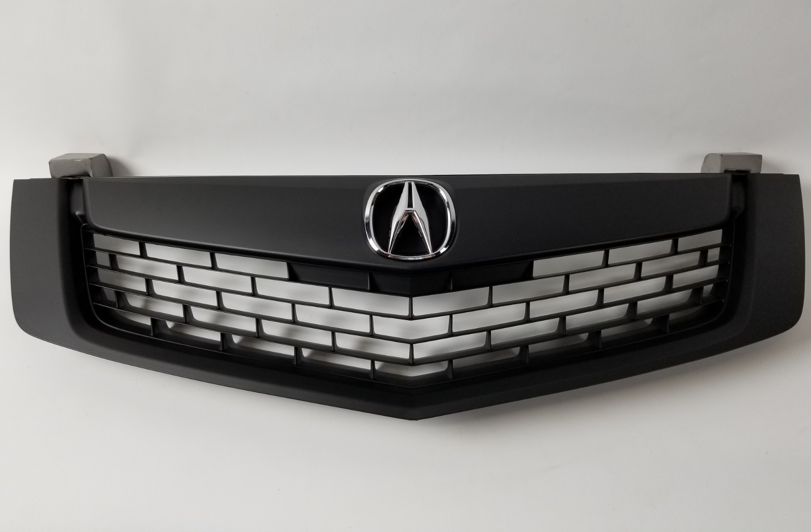 Fit Brand New TSX 09-10 Front Grill Grille All Black w/ Black Molding w/ Emblem