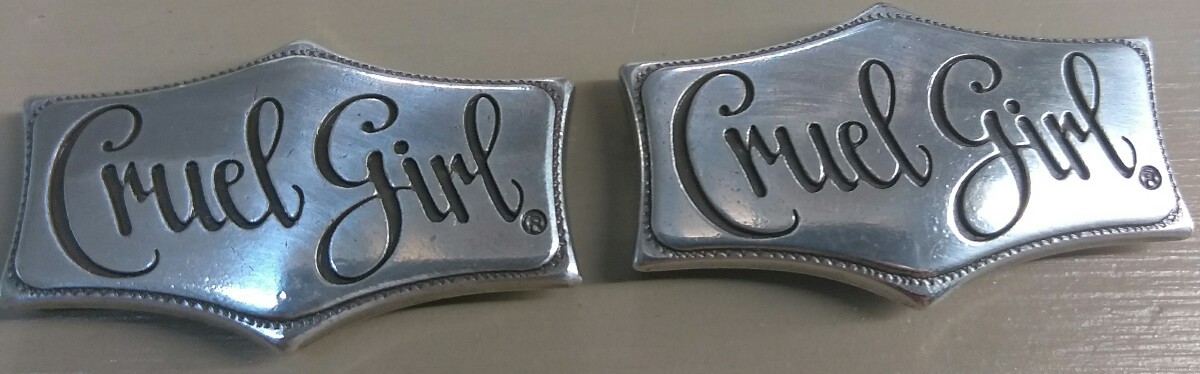 Lot of 2 Cruel Girl Conchos With Screws