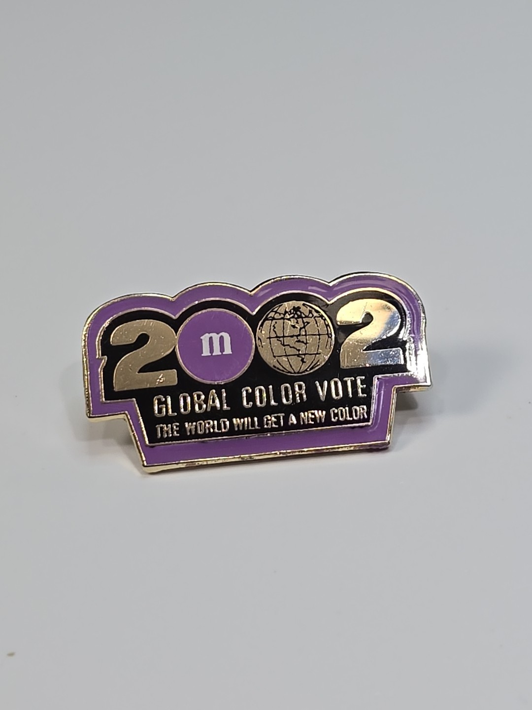 M&M's Global Color Vote 2002 Lapel Pin Mars Candy The World Will Get a New Color