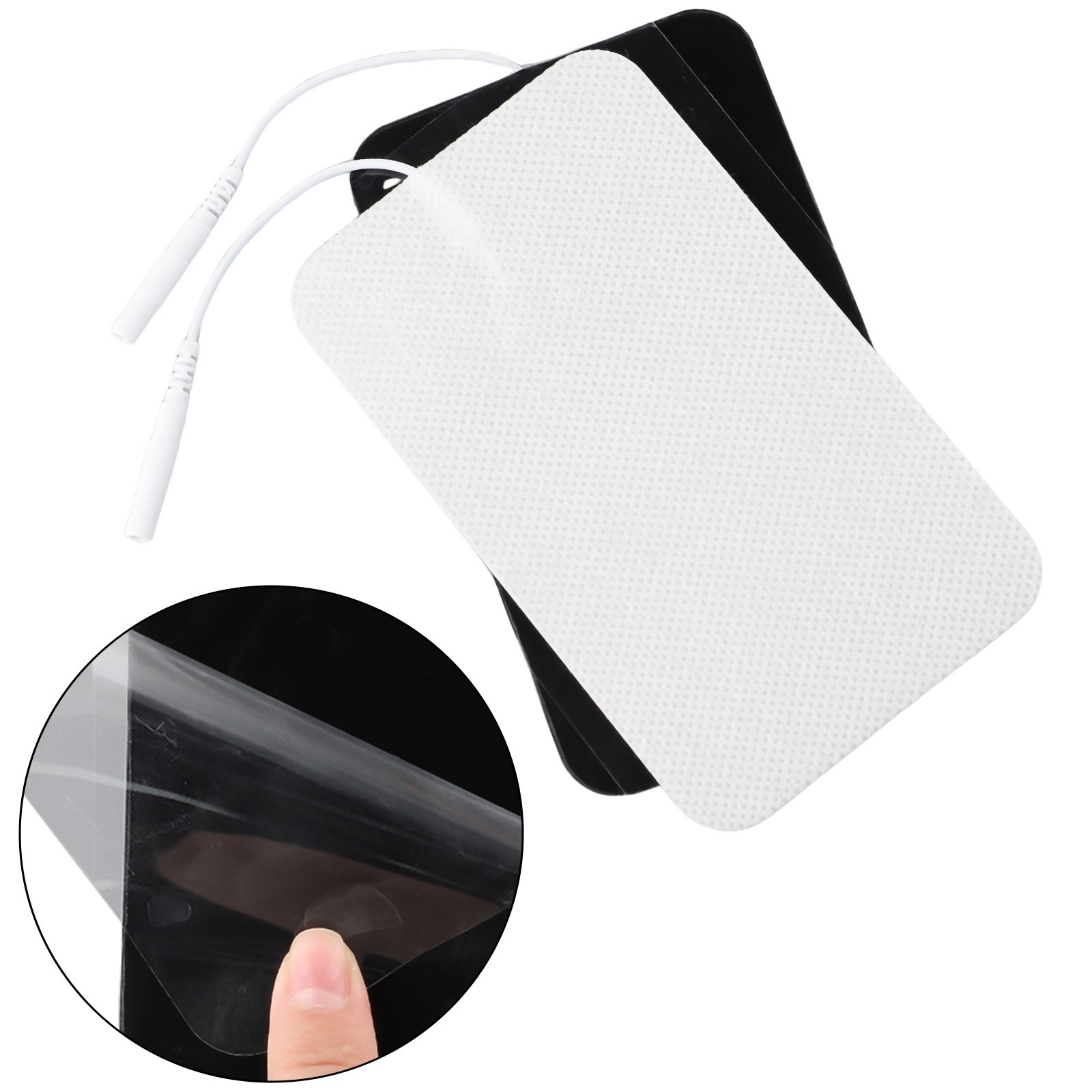4 Extra Large Electrode Pads Replacement Patches 7x12 cm for Tens Units Reusable