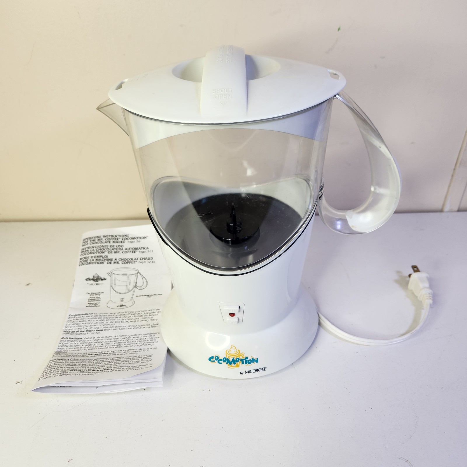 Cocomotion Hot Chocolate Maker Mr. Coffee Automatic 4 Cup HC4 - Read Description