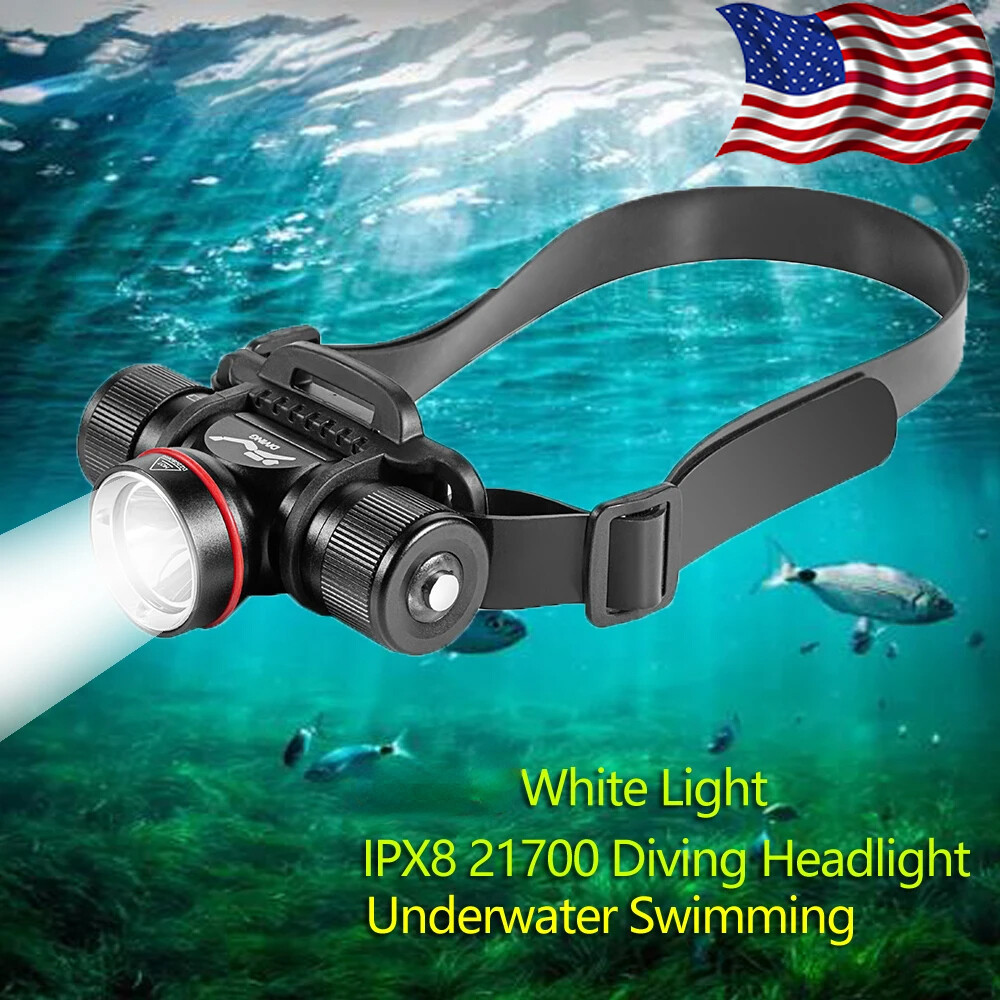 Most Powerful 300000LM LED Diving Headlamp Underwater Headlight Dive Head Light