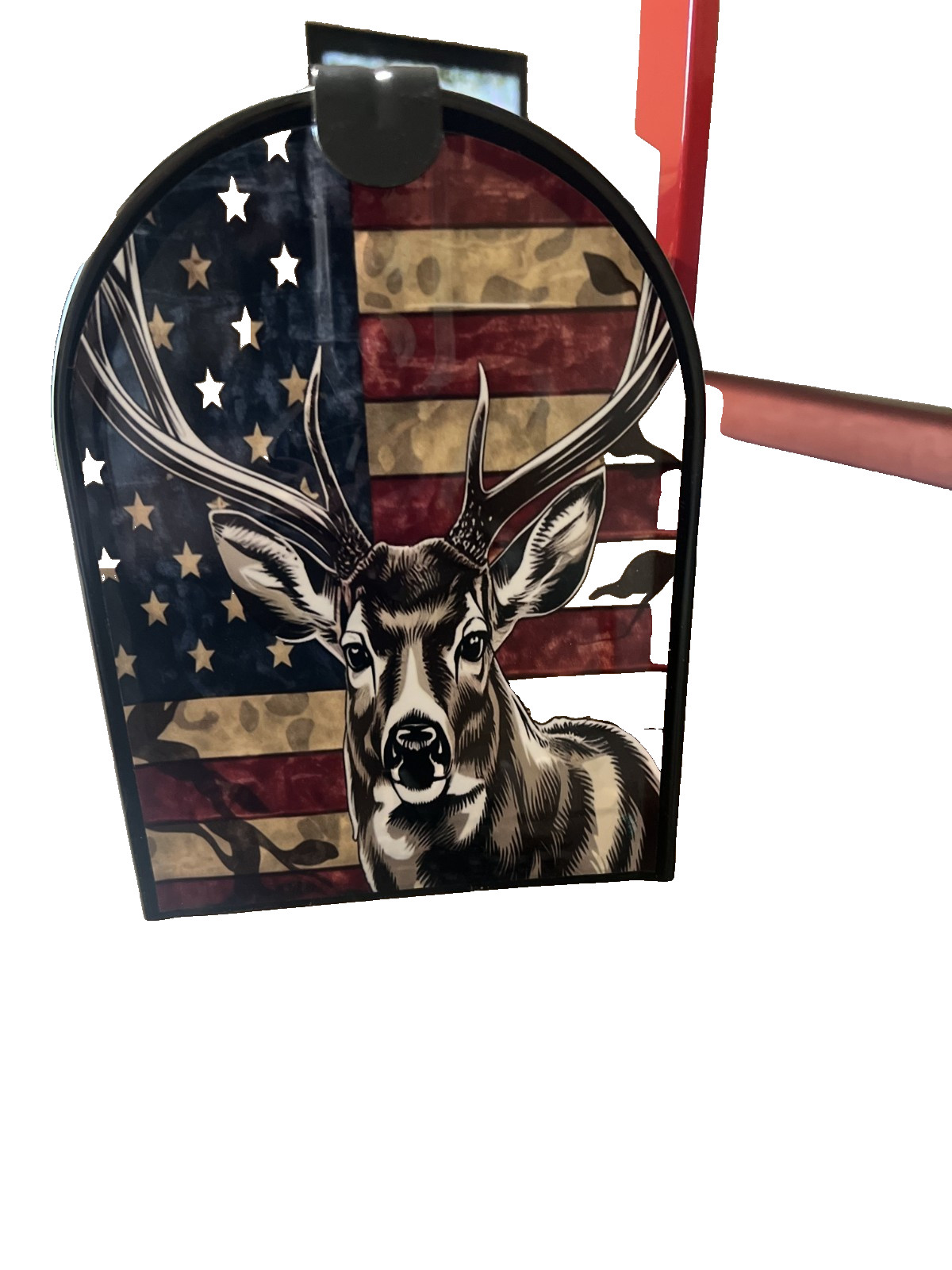 JUMBO AMERICAN FLAG BUCK CUSTOM JUMBO MAILBOX